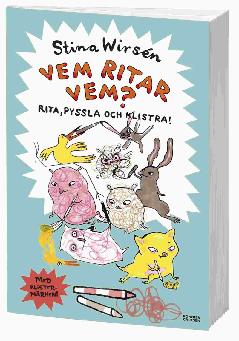 Vem ritar vem? : pysselbok med klistermärken